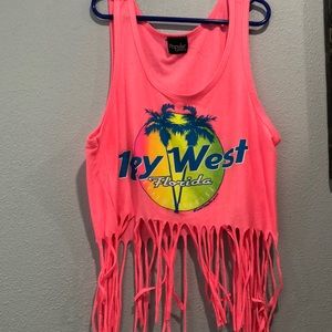 Frayed tank top